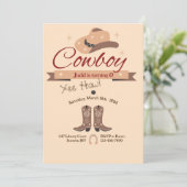 Invitation Yee Haw Cowboy fête d'anniversaire (Debout devant)