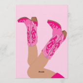 Invitation Yee-Haw Cowgirl Boots Birthday (Dos)