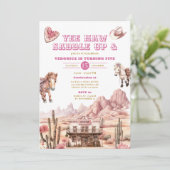 Invitation Yee haw Cowgirl Rodeo Wild West Ranch 5e anniversa (Debout devant)
