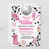 Invitation Yee Haw Disco Cowgirl Space Rodeo Pays Anniversair (Devant)