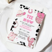 Invitation Yee Haw Rodeo Cowgirl 3e anniversaire