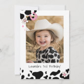 Invitation Yee Haw Rodeo Cowgirl 3e anniversaire (Dos)