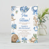 Invitation Yee Haw! Western Cowboy Rodeo Birthday Party (Debout devant)