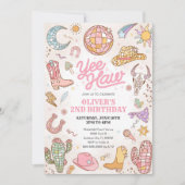 Invitation Yee Haw Western Rodeo Cowgirl 2nd Birthday (Devant)