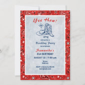 Invitation Yee How Western Paisley Denim Jean Bleu Anniversai (Devant)