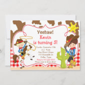 Invitation Yeehaw Cowboy Western Anniversaire Party (Devant)