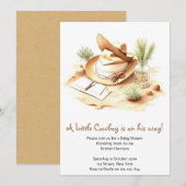 Invitation Yeehaw Jubilations : Baby shower Wild West Cowboy (Devant / Derrière)