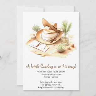 Invitation Yeehaw Jubilations : Baby shower Wild West Cowboy