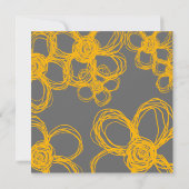 Invitation Yellow and Gray Wild Flowers Wedding Invite (Dos)