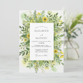 Invitation Yellow Blissful Meadow Wedding (Debout devant)