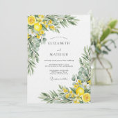 Invitation Yellow Blooming Botanical Wedding (Debout devant)