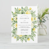 Invitation Yellow Breezy Botanical Wedding (Debout devant)