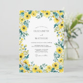 Invitation Yellow Cheerful Summer Wedding (Debout devant)