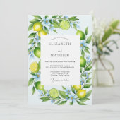 Invitation Yellow Citrus Bloom Wedding (Debout devant)