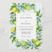 Invitation Yellow Citrus Bloom Wedding (Devant)