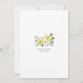 Invitation Yellow Cream Watercolor Florals Rehearsal Dinner (Dos)