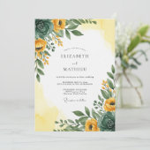 Invitation Yellow Emerald Radiant Spring Wedding (Debout devant)