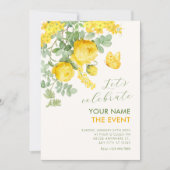 Invitation Yellow floral branch  (Devant)