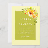 Invitation Yellow & Green | Vibrant Garden | QR Code Wedding (Devant)