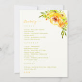 Invitation Yellow Green Wedding Welcome Letter Itinerary Card (Dos)