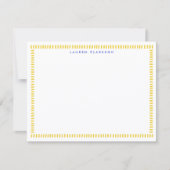 Invitation Yellow Hand Painted Striped Frame Note Card (Devant)