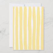 Invitation Yellow Hand Written Pinstripes Whimsical Wedding (Dos)