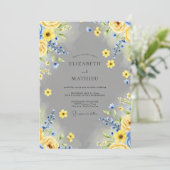 Invitation Yellow Joyful Spring Wedding (Debout devant)