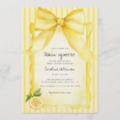Invitation Yellow Lemon & Bow "Main Squeeze" Bridal Shower  (Devant)