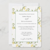 Invitation Yellow Lemons Fruit Wedding (Devant)