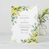 Invitation Yellow Lush Botanical Wedding (Debout devant)