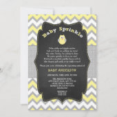 Invitation Yellow Owl saupoudrer bébé, baby shower neutre (Devant)
