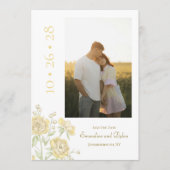 Invitation Yellow Rose Wedding (Devant)
