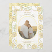 Invitation Yellow Rose Wedding Save the Date (Devant / Derrière)