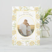 Invitation Yellow Rose Wedding Save the Date (Debout devant)