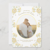 Invitation Yellow Rose Wedding Save the Date (Devant)