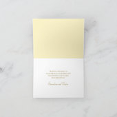 Invitation Yellow Rose Wedding Thank You Note Card (Intérieur)