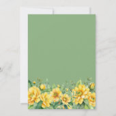 Invitation Yellow Sage Green Floral 90th Birthday Party (Dos)