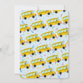 Invitation Yellow School Bus 1er anniversaire (Dos)