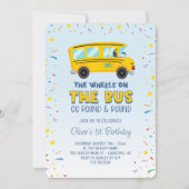 Invitation Yellow School Bus 1er anniversaire (Devant)