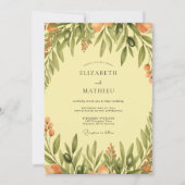Invitation Yellow Serene Mediterranean Wedding (Devant)