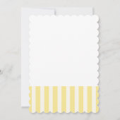 Invitation Yellow Stripe Koala Baby shower neutre pour les fe (Dos)