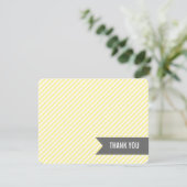 Invitation Yellow Stripes Flat Merci Notes (Debout devant)