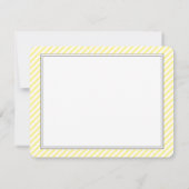 Invitation Yellow Stripes Flat Merci Notes (Dos)