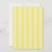 Invitation Yellow Stripes Italien Thème Ciao Baby shower (Dos)