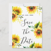 Invitation Yellow sunflower floral vibrant spring bouquet (Devant)