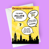 Yellow Superheros Comédie Livre Styled Anniversair