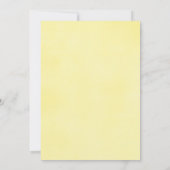 Invitation Yellow tournesol aquarelle fille baby shower (Dos)
