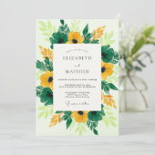 Invitation Yellow Vivid Botanical Spring Wedding (Debout devant)