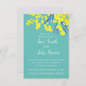 Invitation Yellow Wattle moderne simple art mariage (Devant / Derrière)