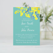 Invitation Yellow Wattle moderne simple art mariage (Debout devant)